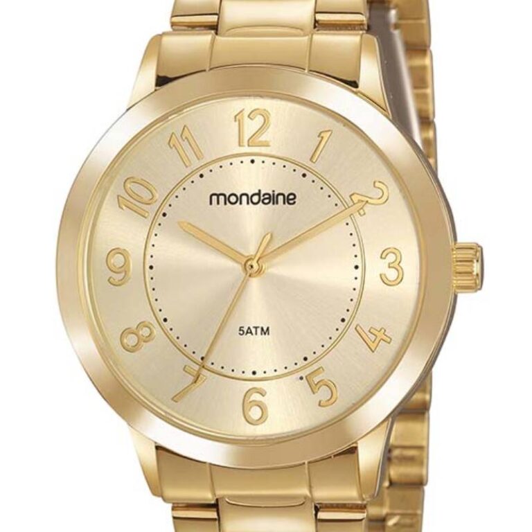 Relógio Mondaine Feminino 83469LPMVDE1 Dourado com números CADASTRO ANTIGO
