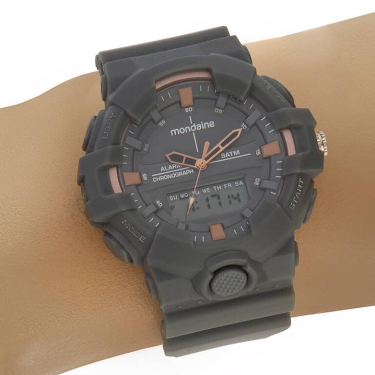 Relógio Mondaine Masculino 85009G0MVNP3 Cinza e Laranja - Imagem 2