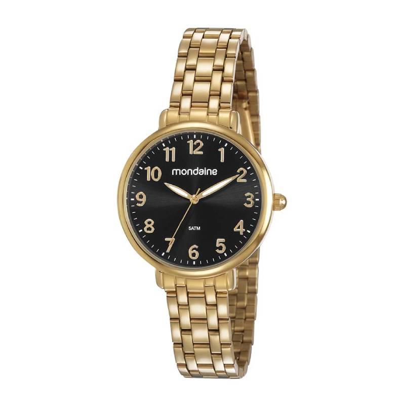 Relógio Mondaine Feminino 53779LPMVDE2 Dourado F P Número