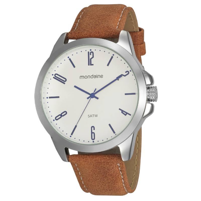 Relógio Mondaine Masculino 99522G0MVNH1 Couro Marrom F B
