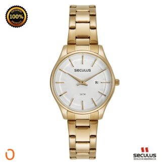 Relógio Seculus Feminino Analógico 77187LPSVDS1 Dourado FB