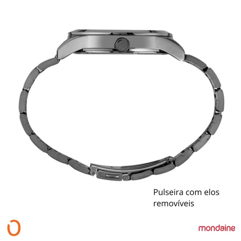 Relógio Mondaine Masculino Analógico 99645GPMVSE1 AÇO F AZUL - Imagem 5