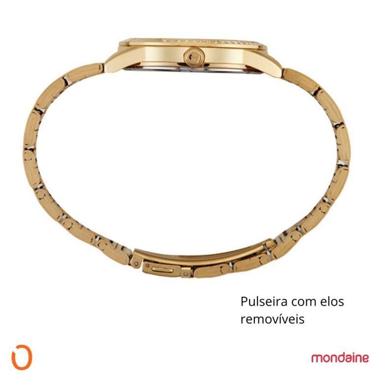 Relógio Mondaine Feminino 32522LPMVDE1 Dourado F Champanhe - Imagem 5