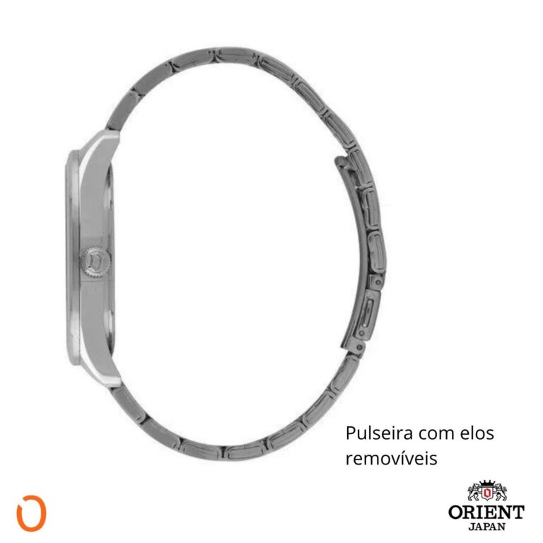 Relógio Orient Masculino Analógico MBSS1401 Aço F Azul - Imagem 5