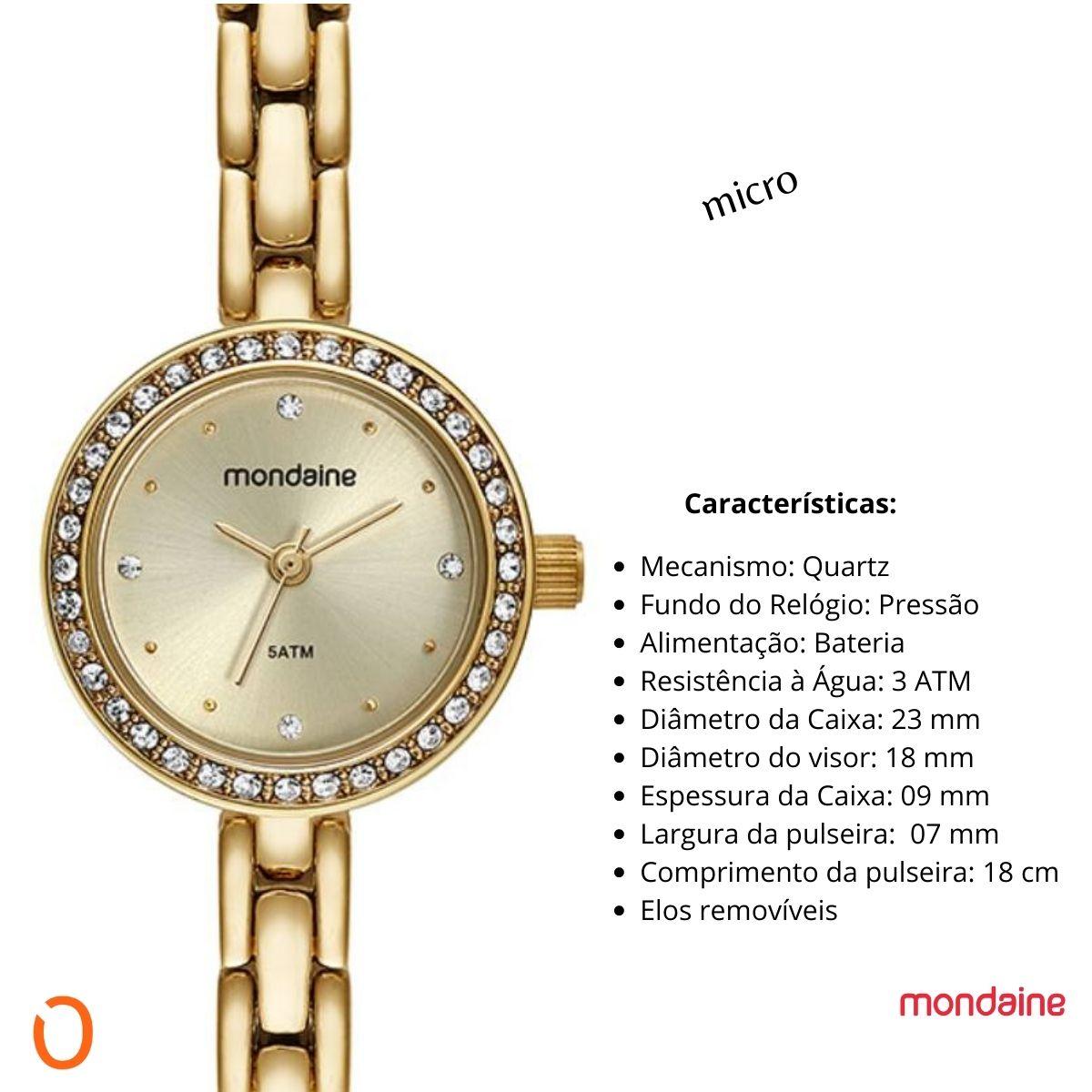 Relógio Mondaine Feminino Analógico 32497LPMVDM1 D Micro C P - Imagem 3