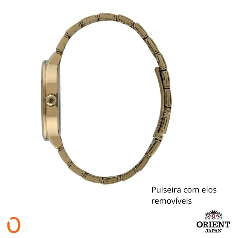 Relógio Orient Masculino Analógico MGSS1134 Dourado F Azul - Imagem 5