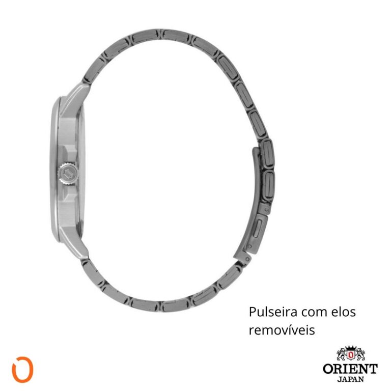 Relógio Orient Masculino Analógico MBSS1414 Aço F Azul - Imagem 5