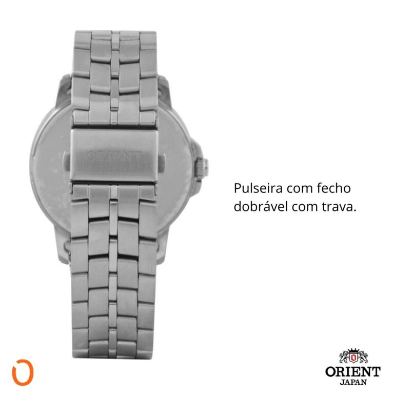 Relógio Orient Masculino Analógico MBSS1414 Aço F Azul - Imagem 4