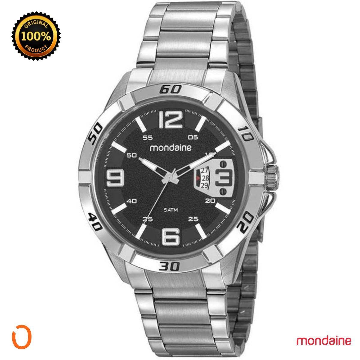 Relógio Mondaine Masculino 53834G0MVNE1 Casual Prateado Aço