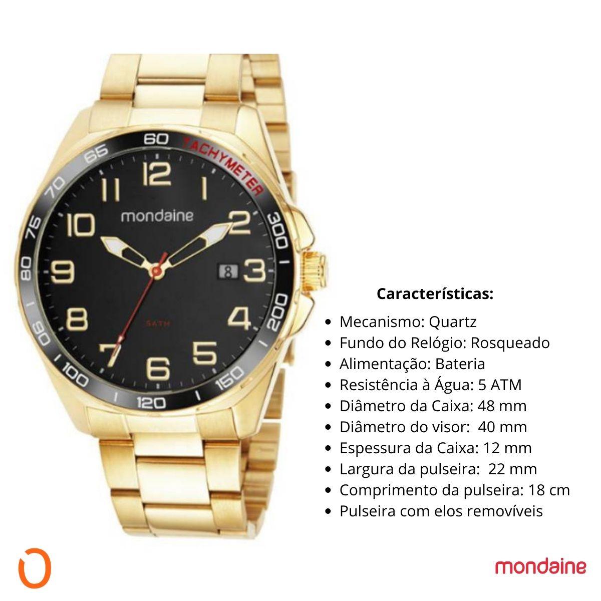 Relógio Mondaine Masculino 32437GPMVDE1 PU D F PRETO - Imagem 3