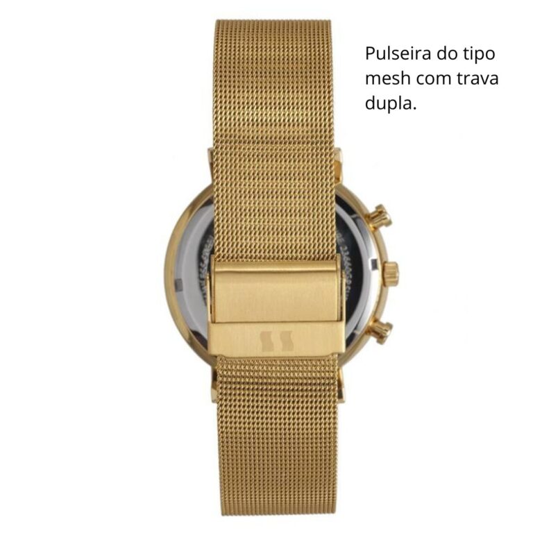 Relógio Seculus Masculino Analógico 23660GPSVDA2 Dourado CC - Imagem 4