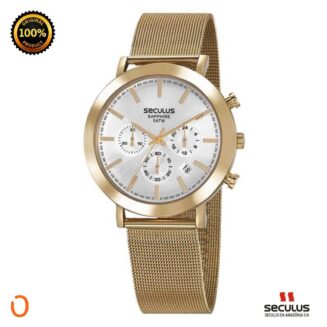 Relógio Seculus Masculino Analógico 23660GPSVDA2 Dourado CC