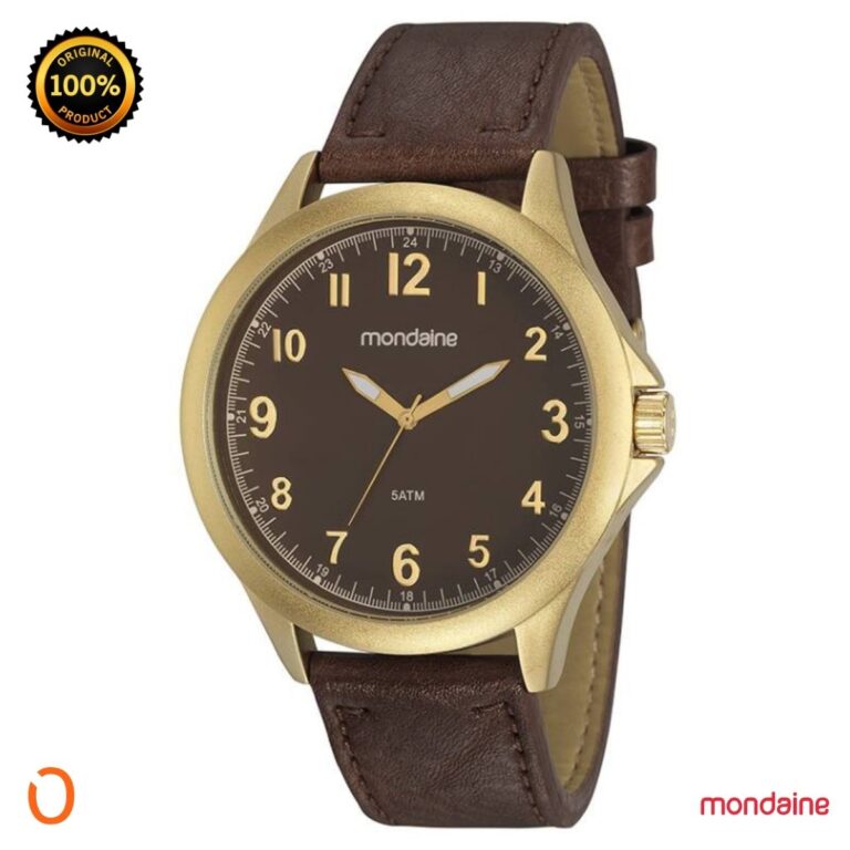Relógio Mondaine Masculino 83482GPMVDH2  Marrom PU Couro