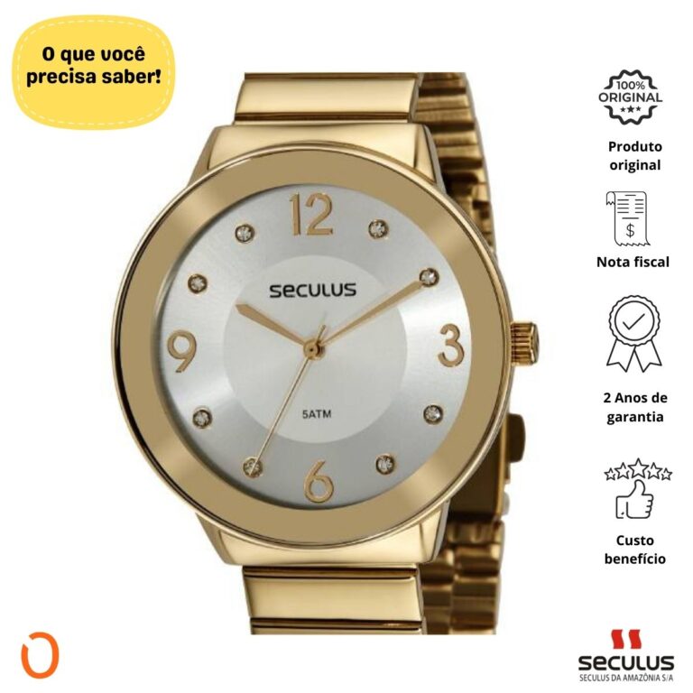 Relógio Seculus Feminino Analógico 77132LPSVDS1 D F CINZA CS - Imagem 2