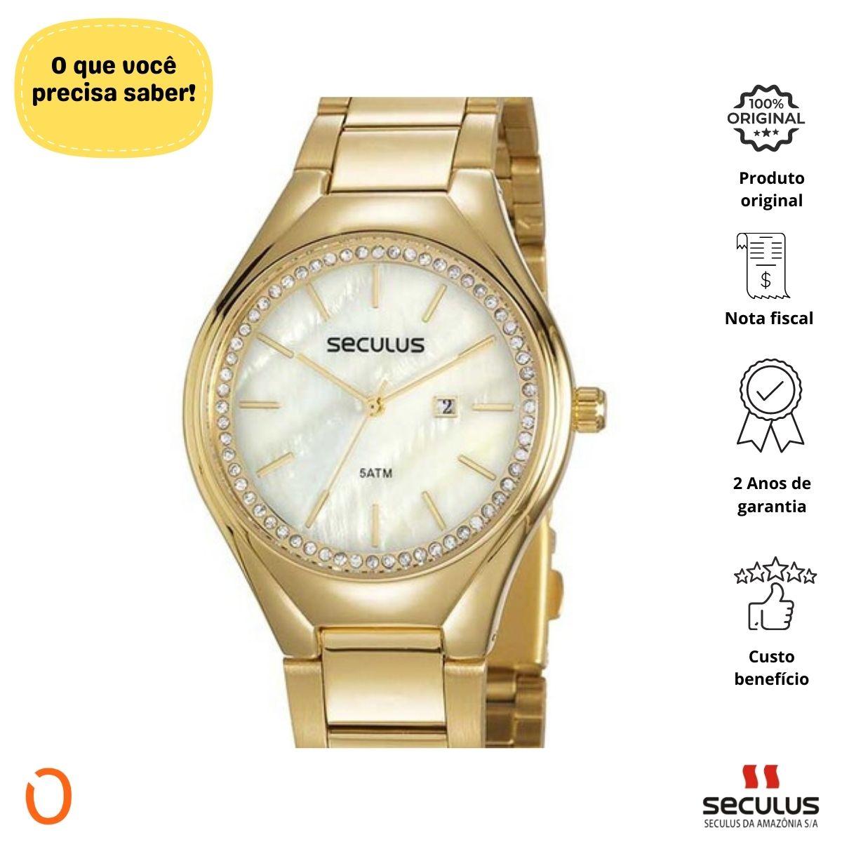 Relógio Feminino Seculus 77044LPSVDS1 dourado - Imagem 2