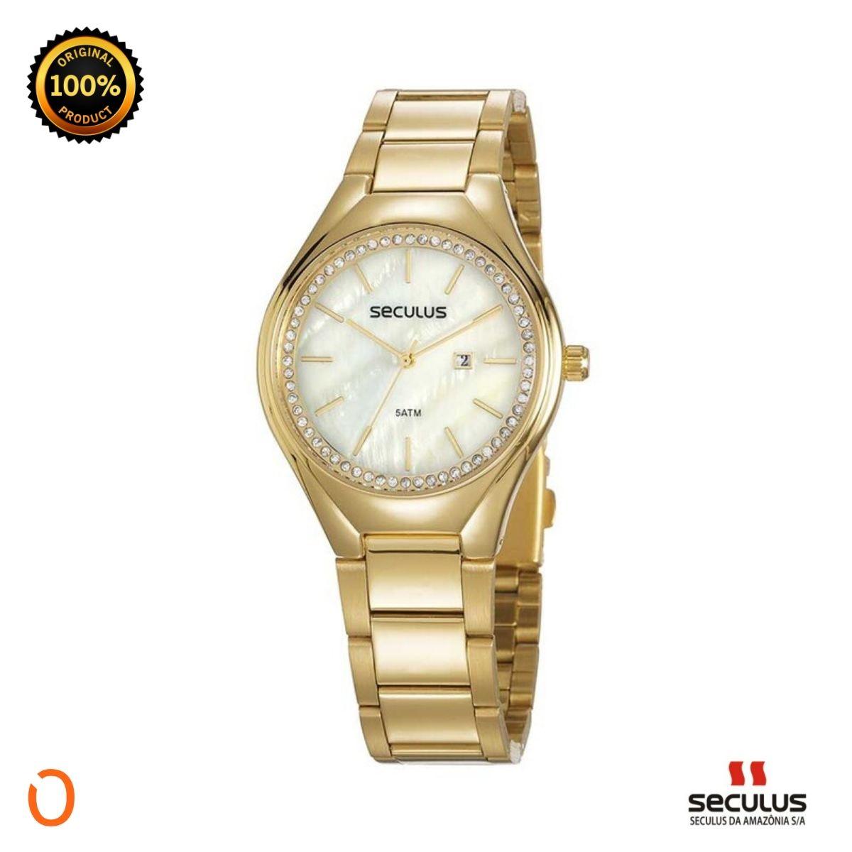 Relógio Feminino Seculus 77044LPSVDS1 dourado