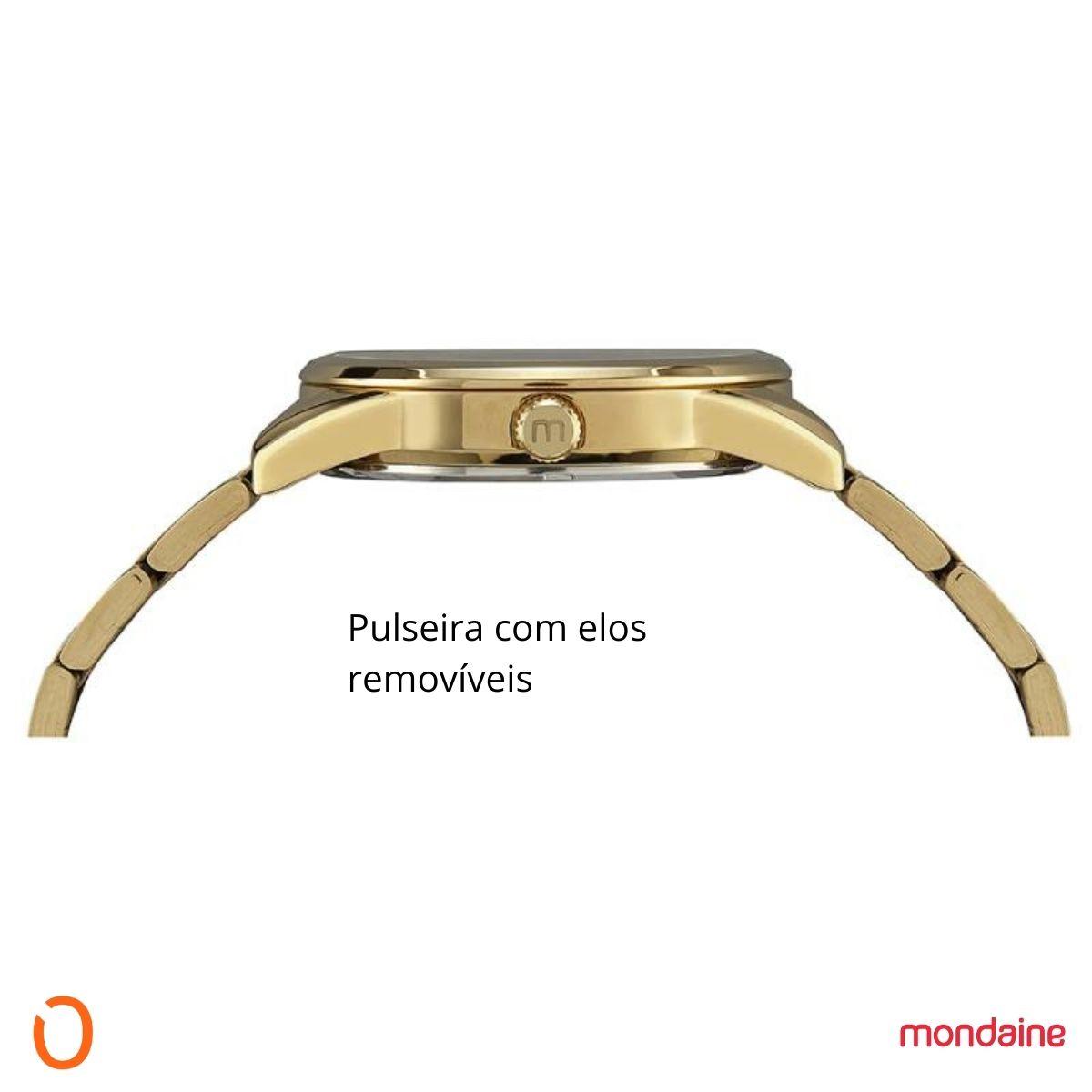 Relógio Mondaine Feminino 99582LPMVDE1 Dourado com números - Imagem 4