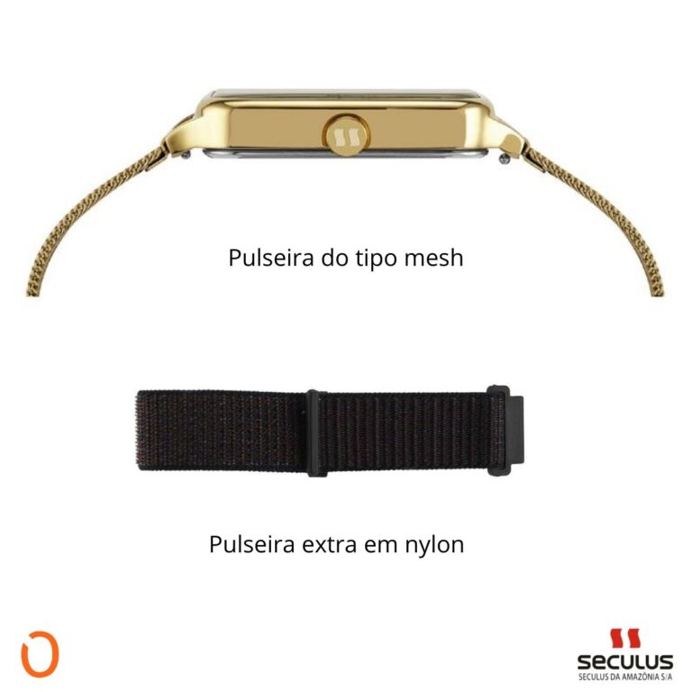 Relógio Seculus Feminino Analógico 77123LPSVDS1 Dourado - Image 4