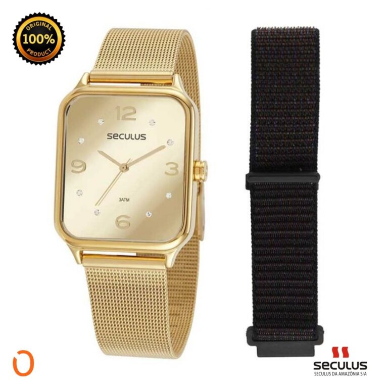 Relógio Seculus Feminino Analógico 77123LPSVDS1 Dourado