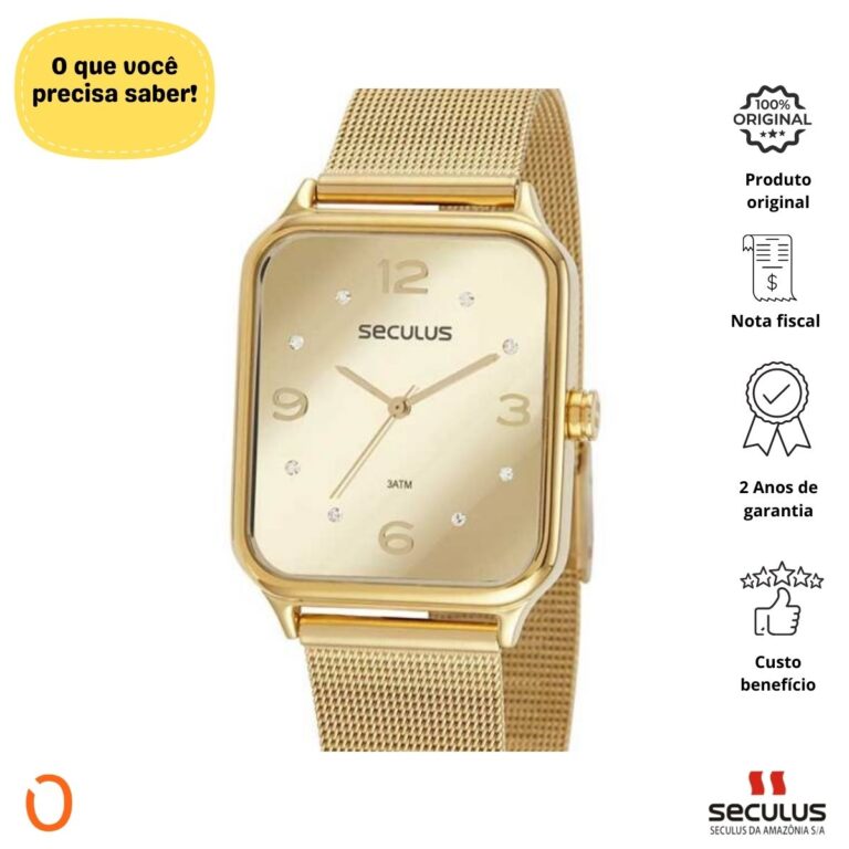 Relógio Seculus Feminino Analógico 77123LPSVDS1 Dourado - Image 2