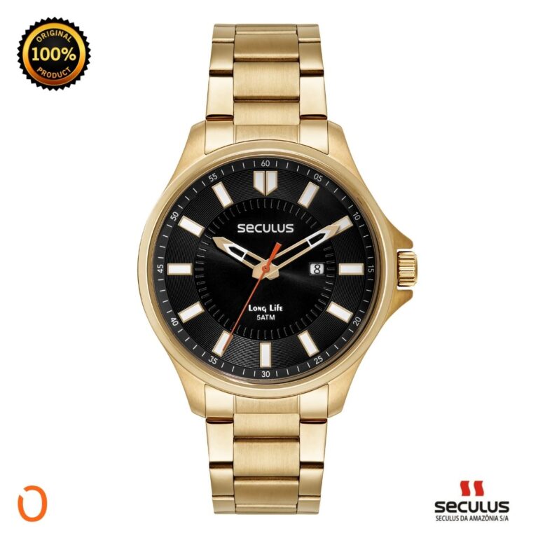 Relógio Seculus Masculino Analógico 77199GPSVDA3 D F PRETO