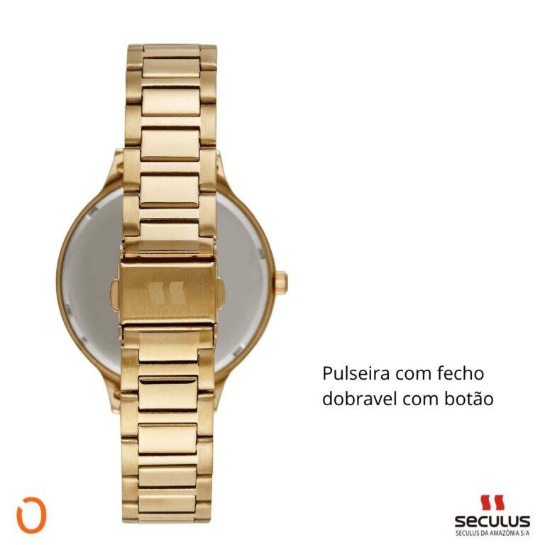 Relógio Seculus Feminino Analógico 77184LPSVDS1 Dourado FCP - Imagem 4