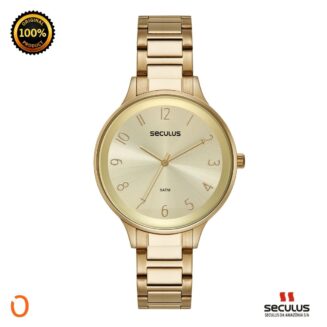 Relógio Seculus Feminino Analógico 77184LPSVDS1 Dourado FCP