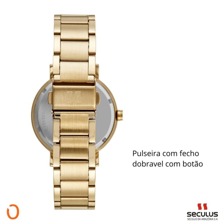 Relógio Seculus Feminino Analógico 77169LPSVDS1 Dourado FCP - Imagem 4