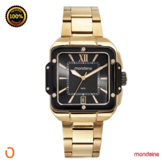 Relógio Mondaine Masculino 32546GPMVHE1 DOURADO C PRETA