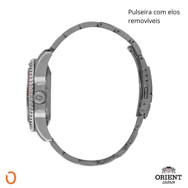 Relógio Orient Masculino Automático 469SS068F Aço F Preto - Imagem 4