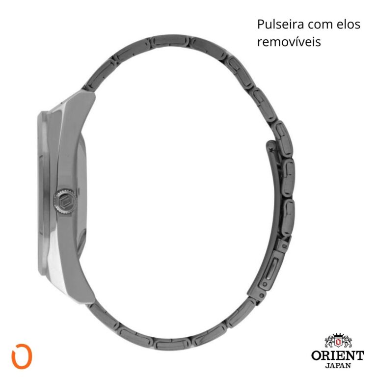 Relógio Orient Masculino Automático F49SS013 Aço F Azul - Imagem 4