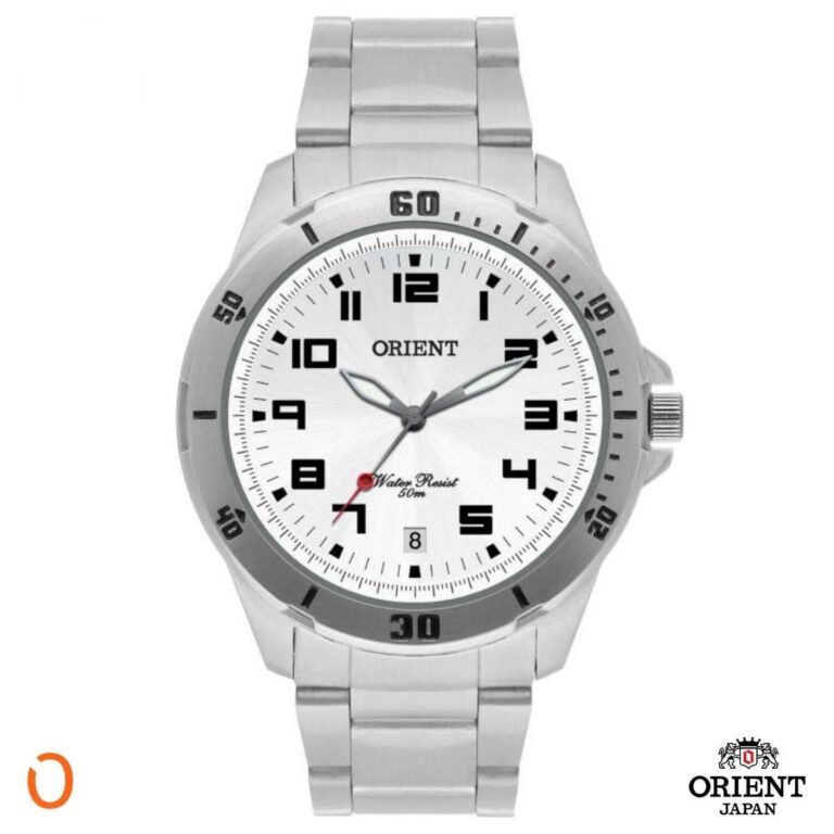 Relógio Orient Masculino Analógico MBSS1155A Aço F Branco