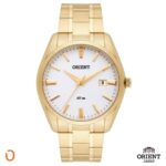 Relógio Orient Masculino Analógico MGSS1140 Dourado F Branco