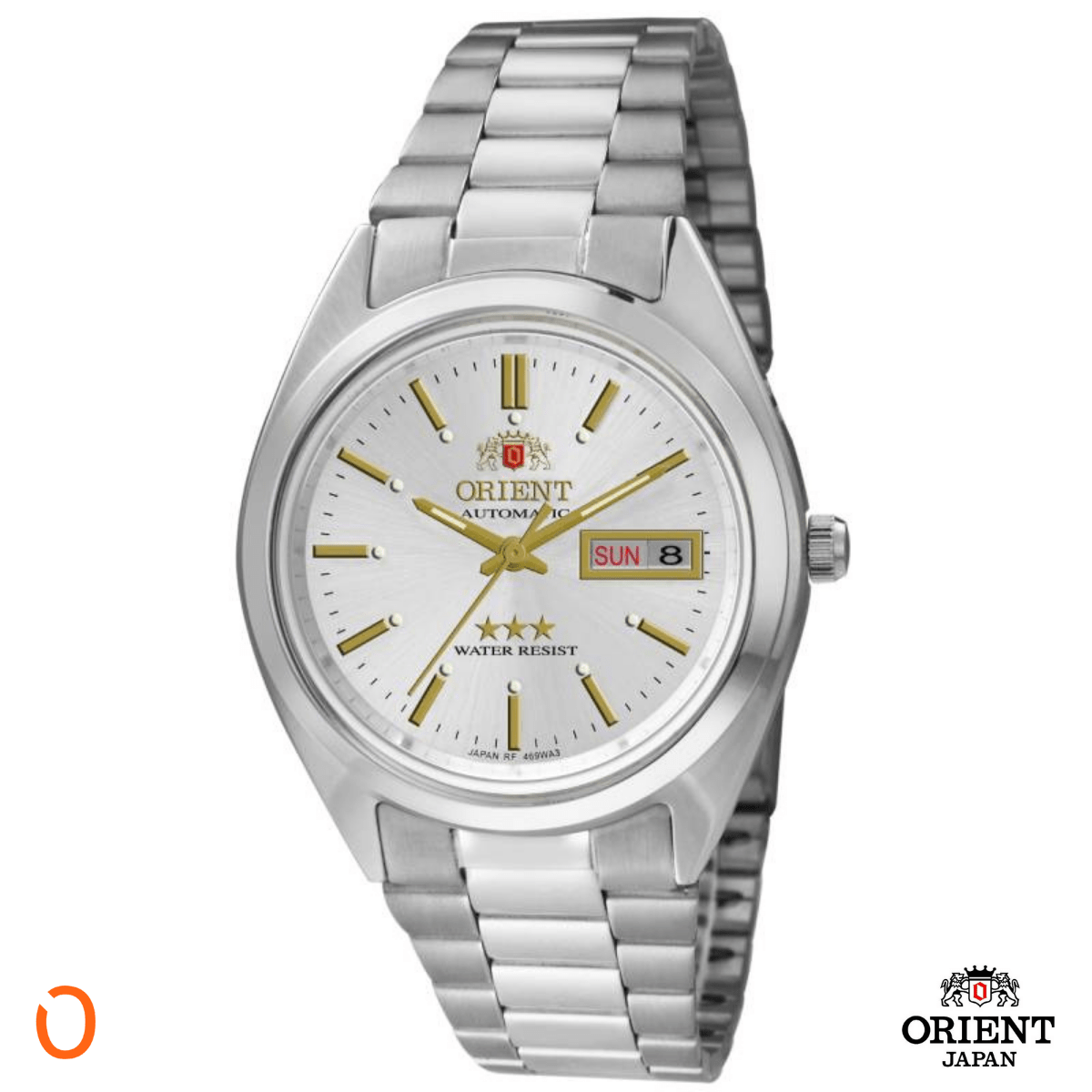 Relógio Orient Masculino Automático 469WA3F Aço P D F Cinza