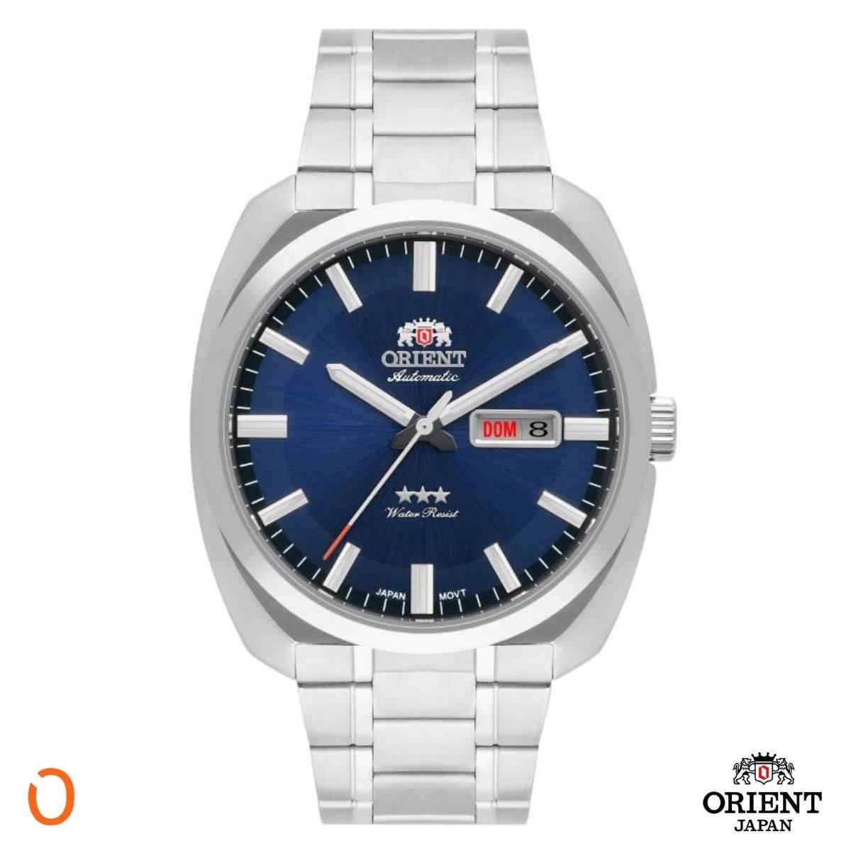 Relógio Orient Masculino Automático F49SS021 Aço F Azul