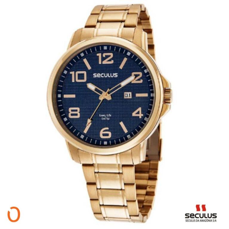 Relógio Seculus Masculino Analógico 44094GPSVDA3 D F AZUL