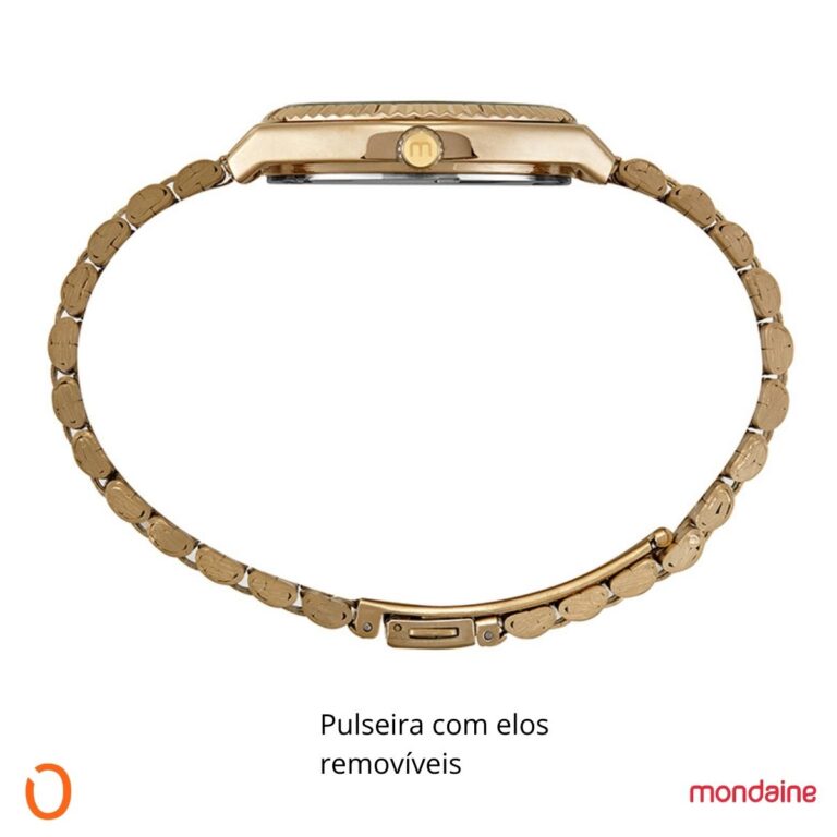 Relógio Mondaine Feminino 32580LPMVDE1 Dourado F Champanhe - Imagem 4