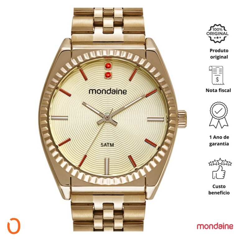 Relógio Mondaine Feminino 32580LPMVDE1 Dourado F Champanhe - Imagem 2