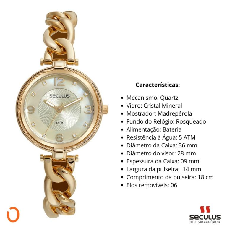 Relógio Seculus Feminino Analógico 77231LPSVDS1 D CORRENTE - Imagem 3