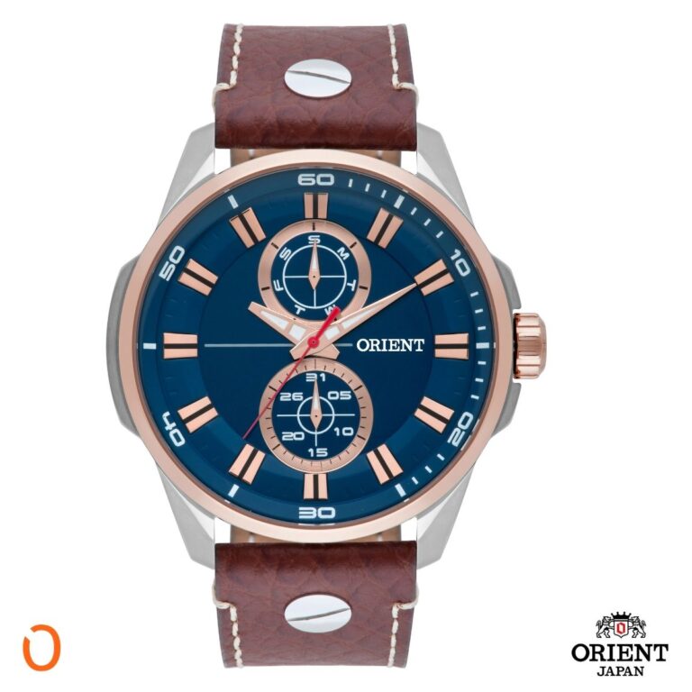 Relógio Orient Masculino Analógico MTSCM004 Aço F Azul Couro