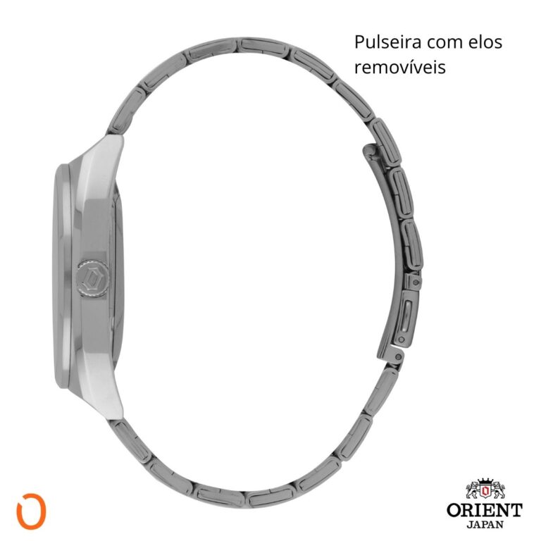 Relógio Orient Masculino Automático F49SS032 Aço F Verde DL - Imagem 4