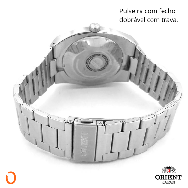 Relógio Orient Masculino Automático 469SS087F Aço F Verde - Imagem 4
