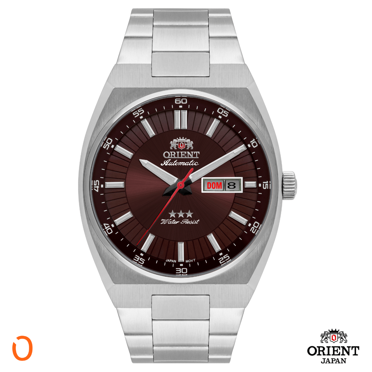 Relógio Orient Masculino Automático 469SS087F Aço F Vinho
