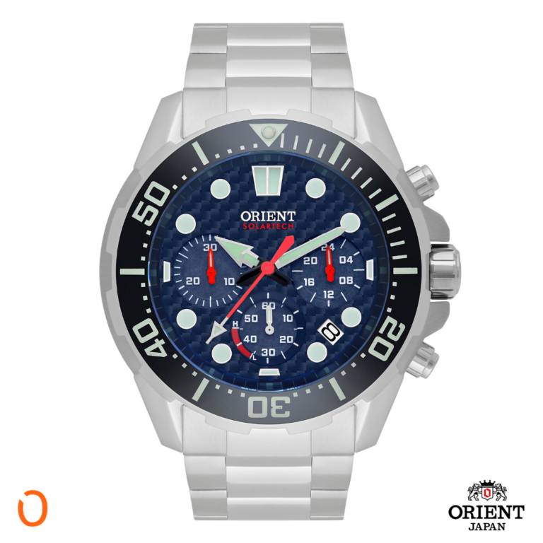 Relógio Orient Masculino SolarTech MBSSC260 DIVER 300 F Azul