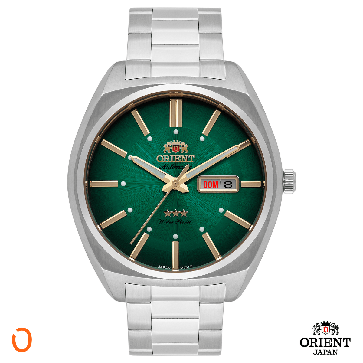 Relógio Orient Masculino Automático F49SS025 Aço F Verde