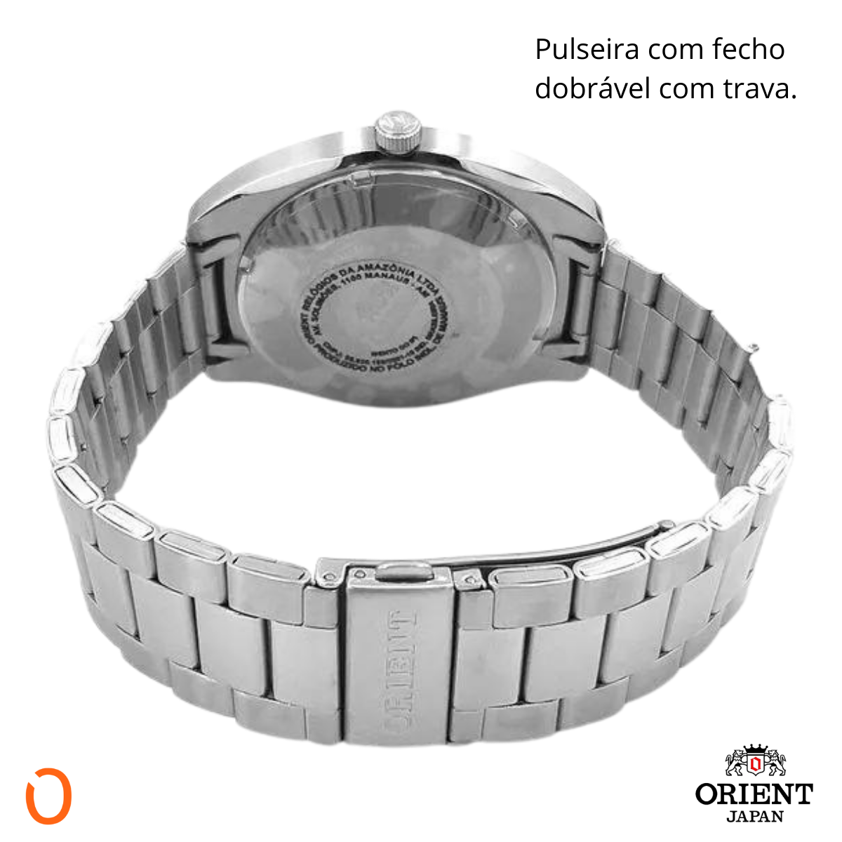 Relógio Orient Masculino Automático F49SS025 Aço F Azul - Imagem 4