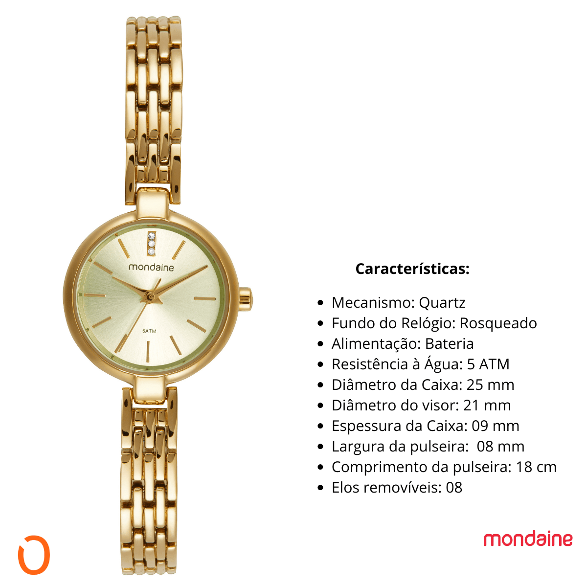 Relógio Mondaine Feminino Analógico 32752LPMVDM1 D Micro Aço - Imagem 3