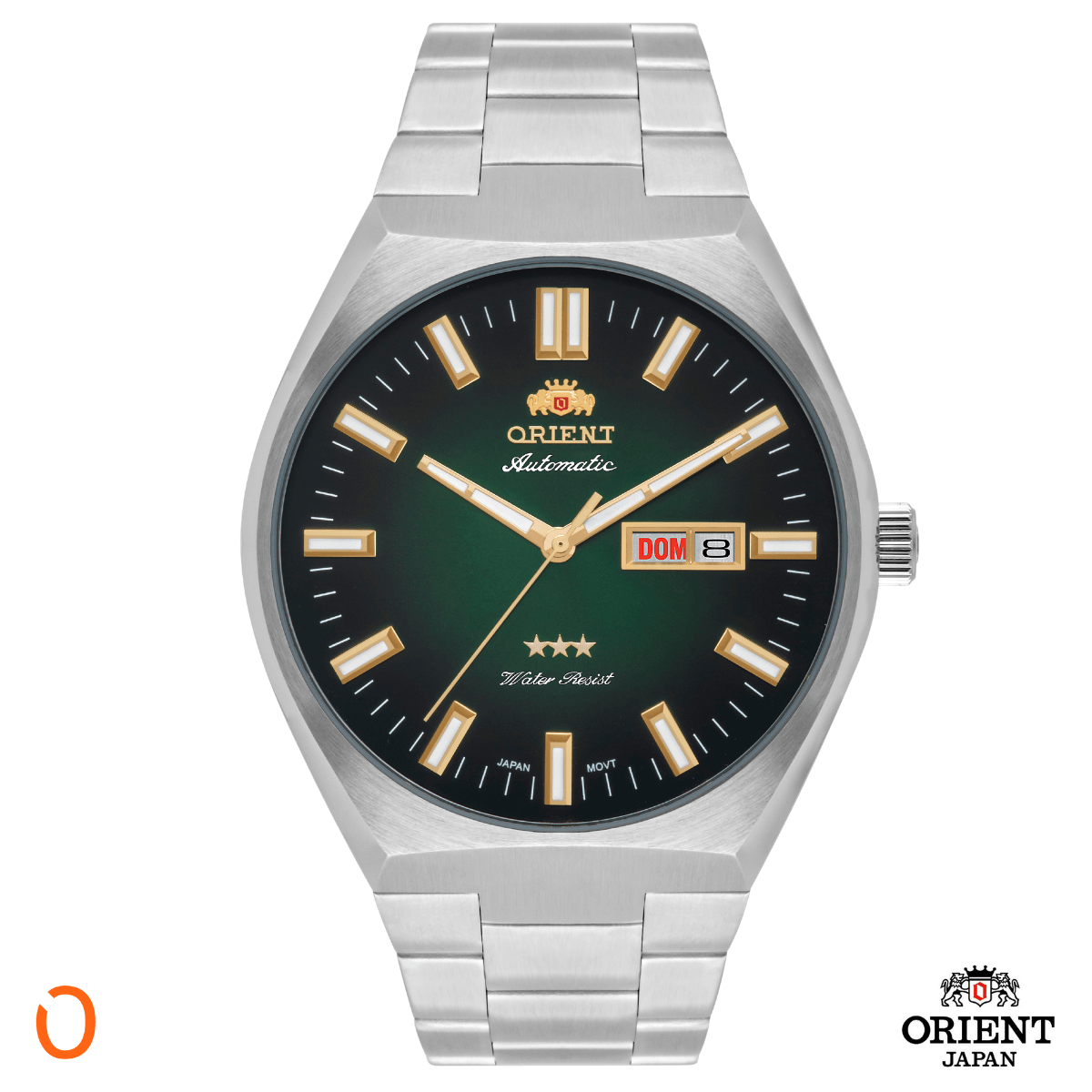 Relógio Orient Masculino Automático 469SS086F Aço F Verde - Imagem 2