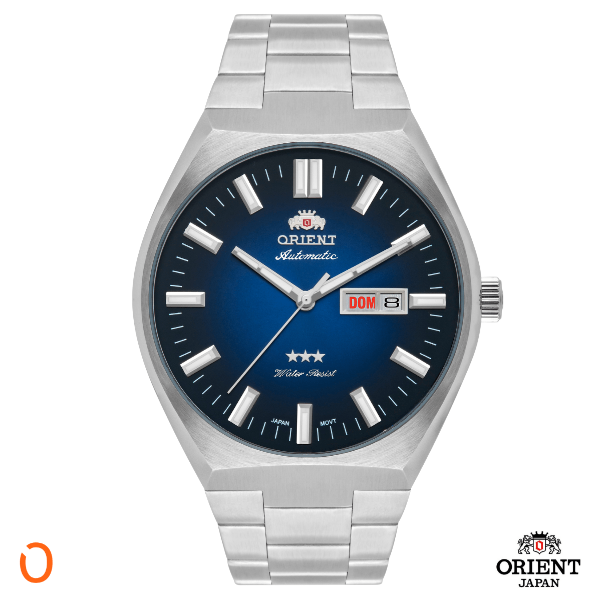 Relógio Orient Masculino Automático 469SS086F Aço F Azul - Imagem 2