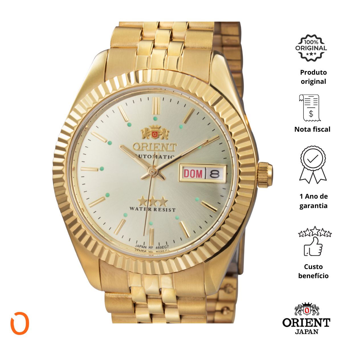 Relógio Orient Masculino Automático 469EC7F C1KX - Imagem 3
